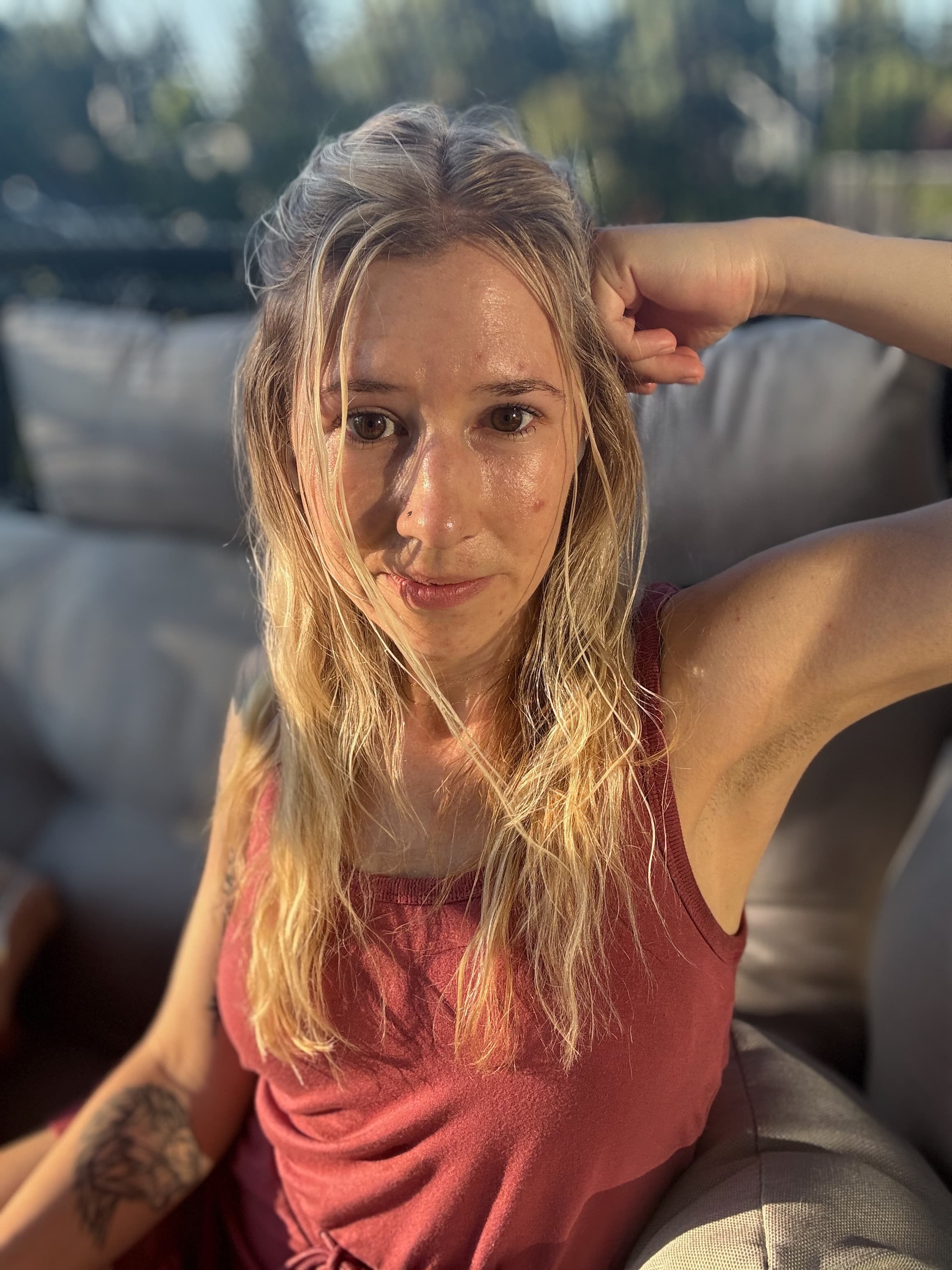 Adelaide Rae in golden sunlight